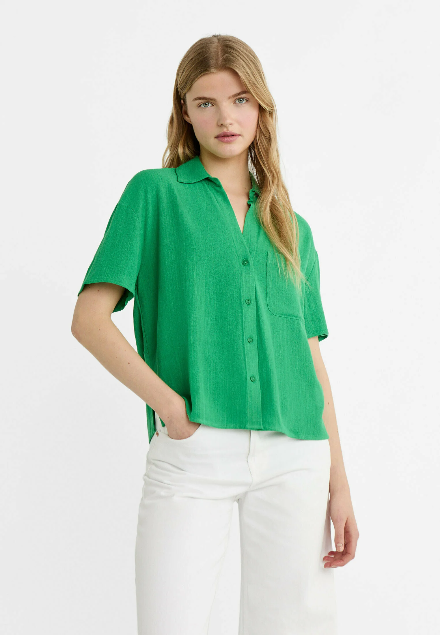 Camisa Stradivarius de manga corta