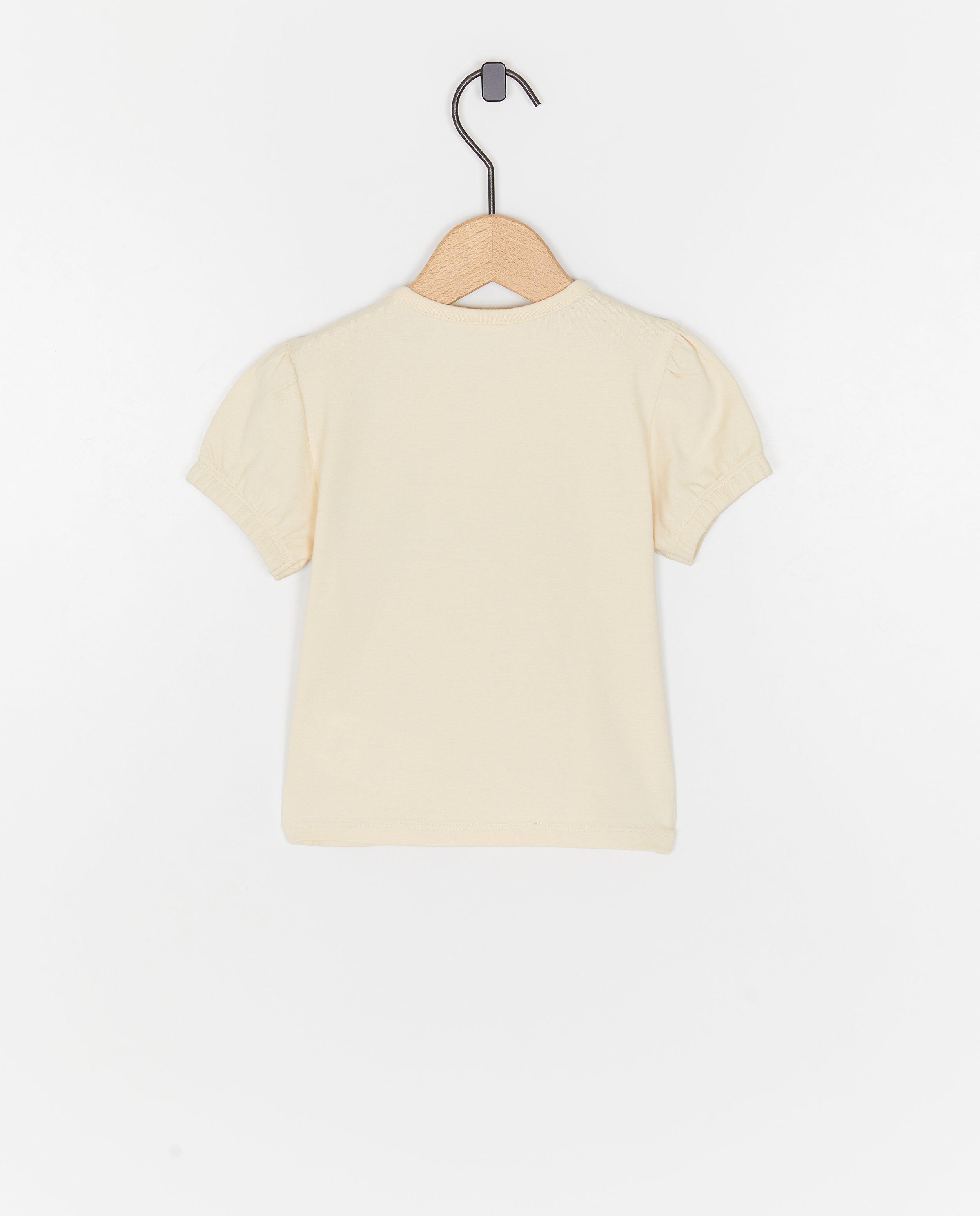 Tricou Cuddles and Smiles cu flori brodate și din plasă, alb