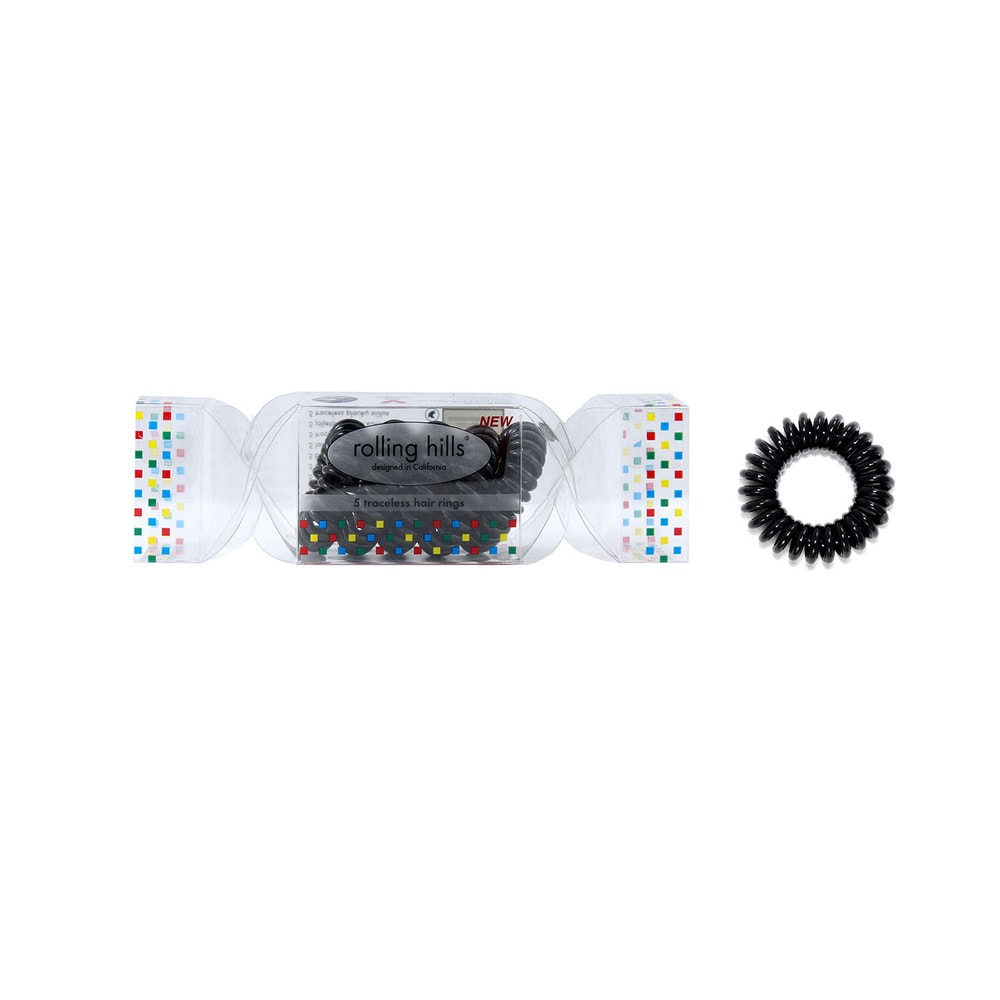 rolling hills Hair Rings Crakers Black Elastique sans traces