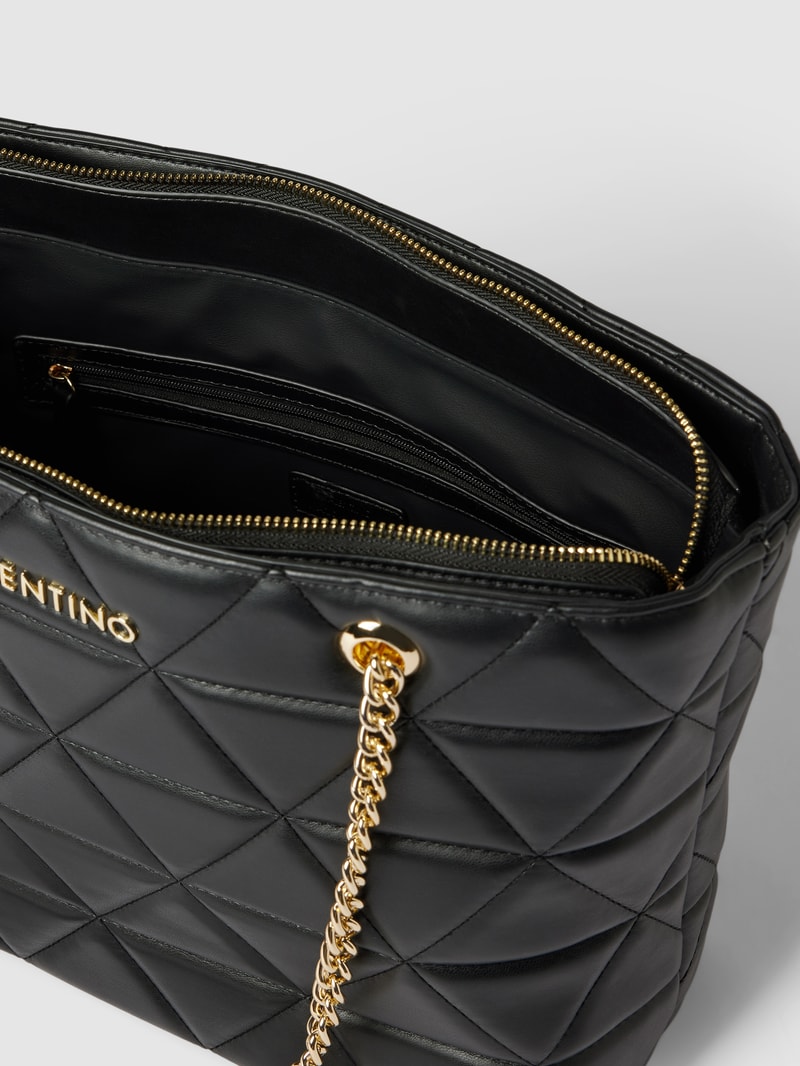 Shopper mit Steppnähten Modell 'CARNABY' in black