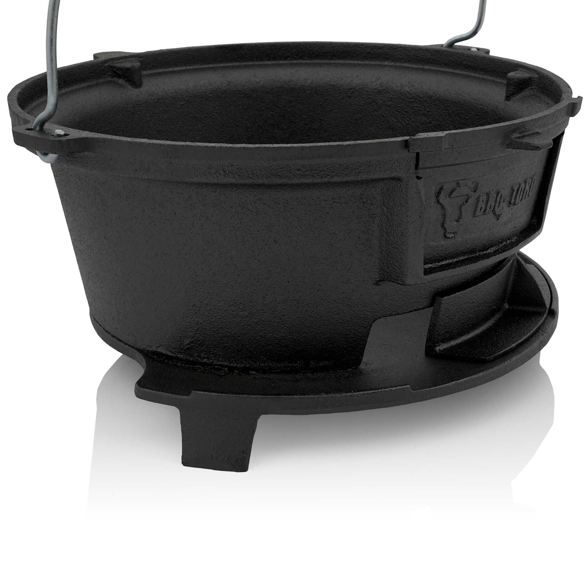BBQ-Toro Holzkohlegrill Gusseisen Grilltopf mit Grillrost, 32 x 33 x 18 cm, Hibachi Style