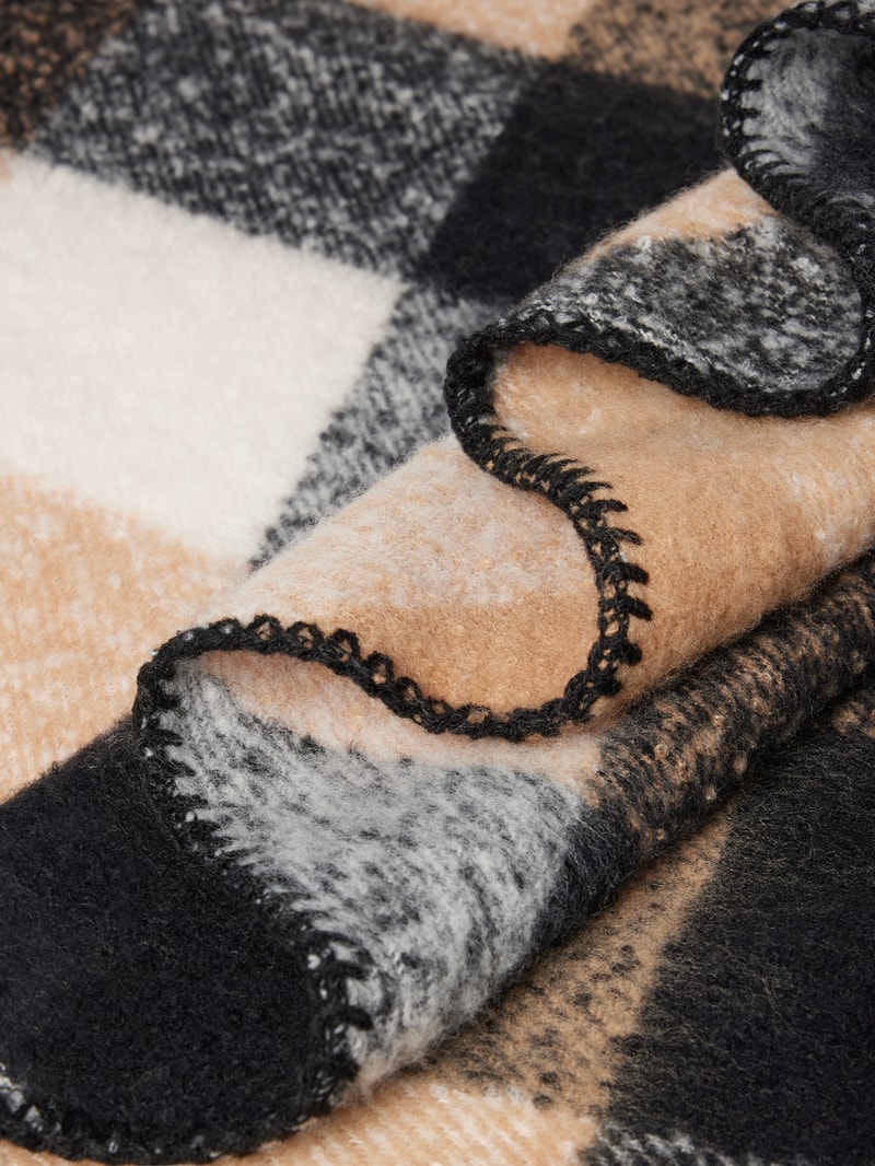 Schal mit Karomuster Modell 'Multi' in beige