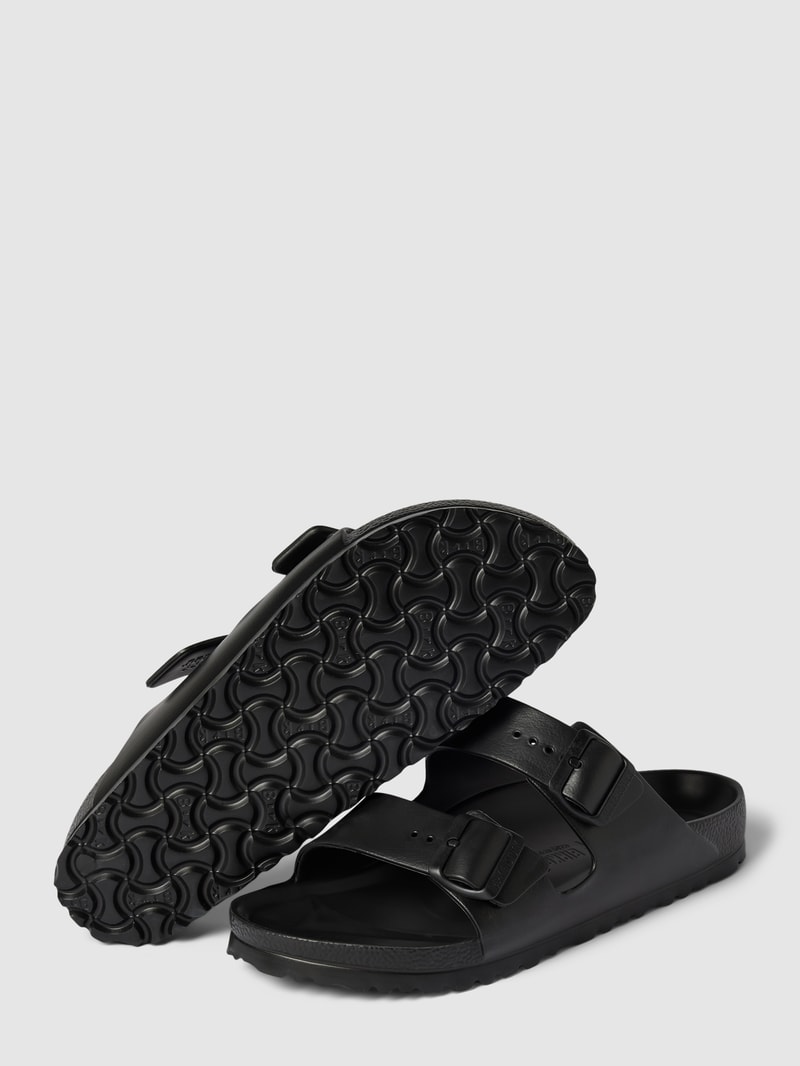 Sandalen mit Dornschließe Modell 'EVA' in schwarz