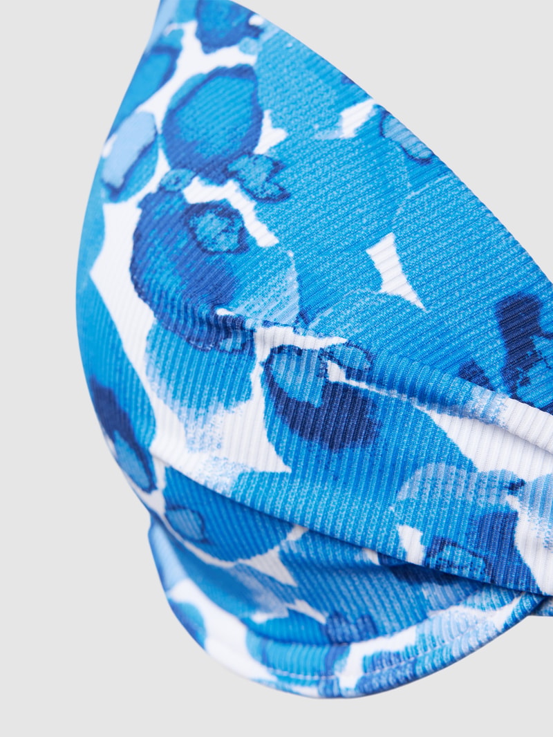 Bikini-Oberteil mit Allover-Muster in marineblau