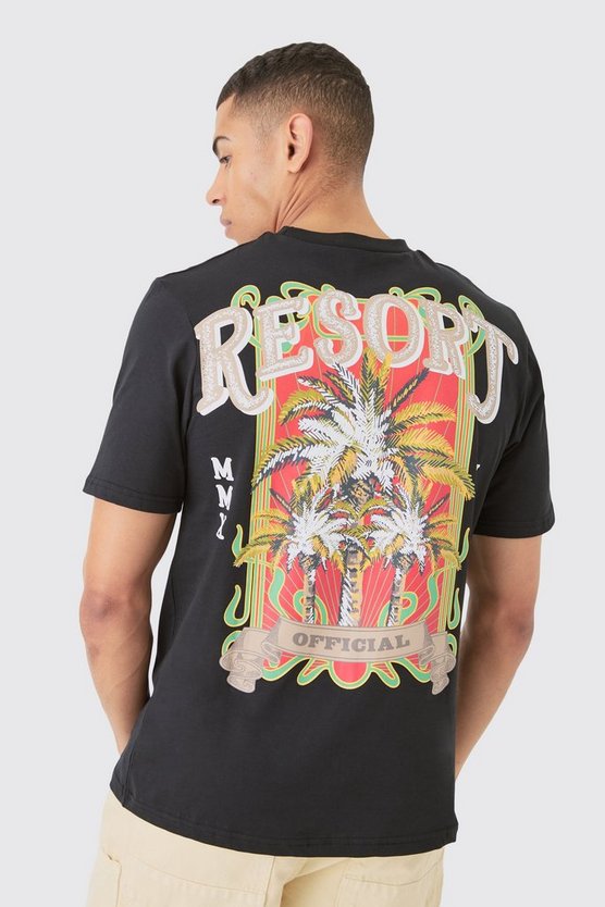 T-Shirt mit Resort-Print