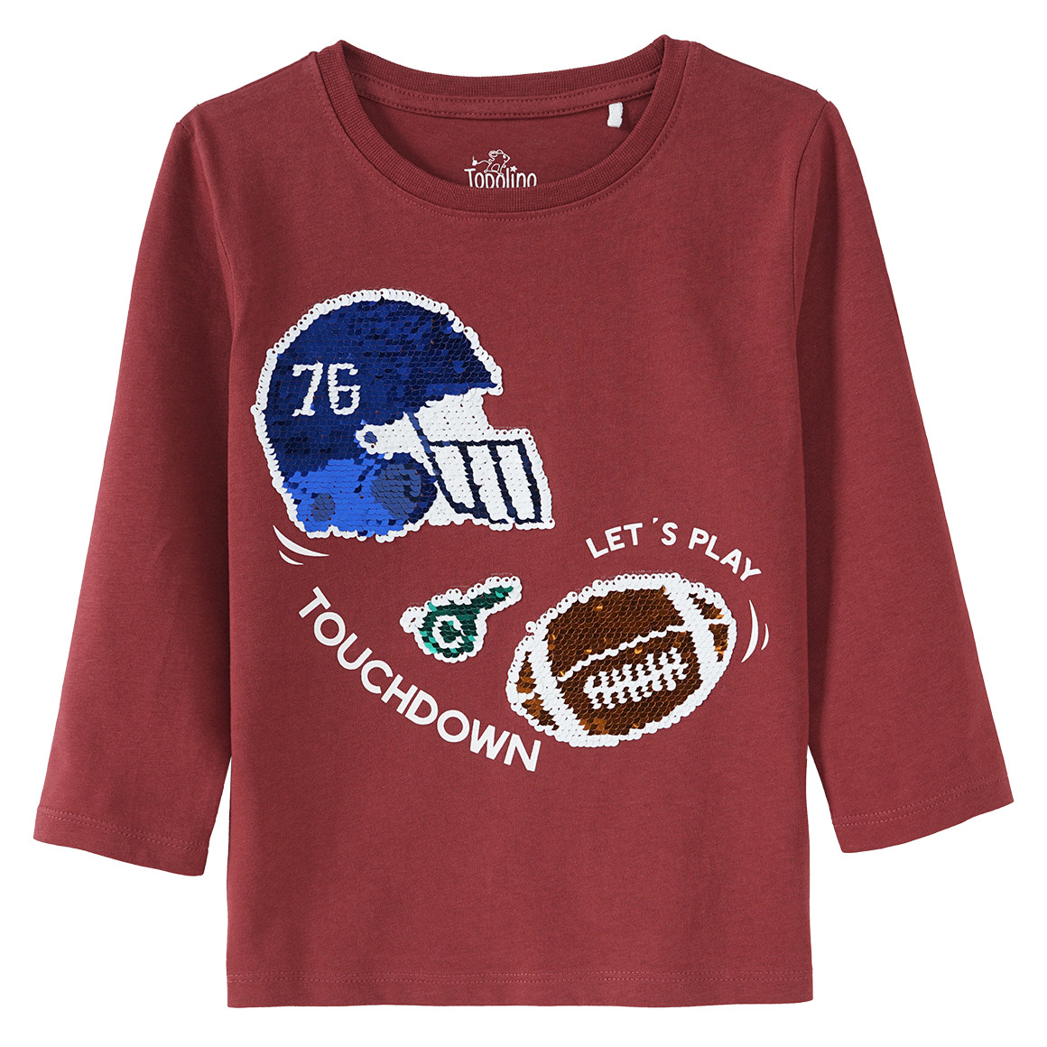 Jungen Langarmshirt mit Wendepailletten