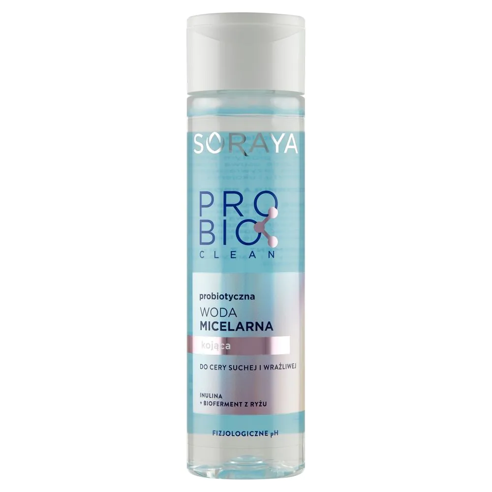 Agua micelar calmante Soraya ProBIOClean para piel seca y sensible.
