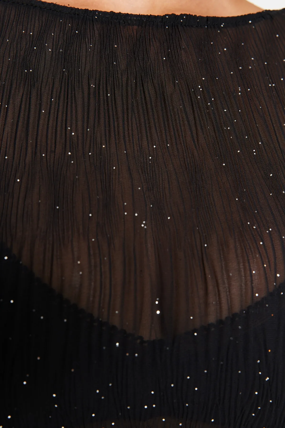 Trendyol Collection  Schwarze glänzende Bluse TPRAW24BZ00004