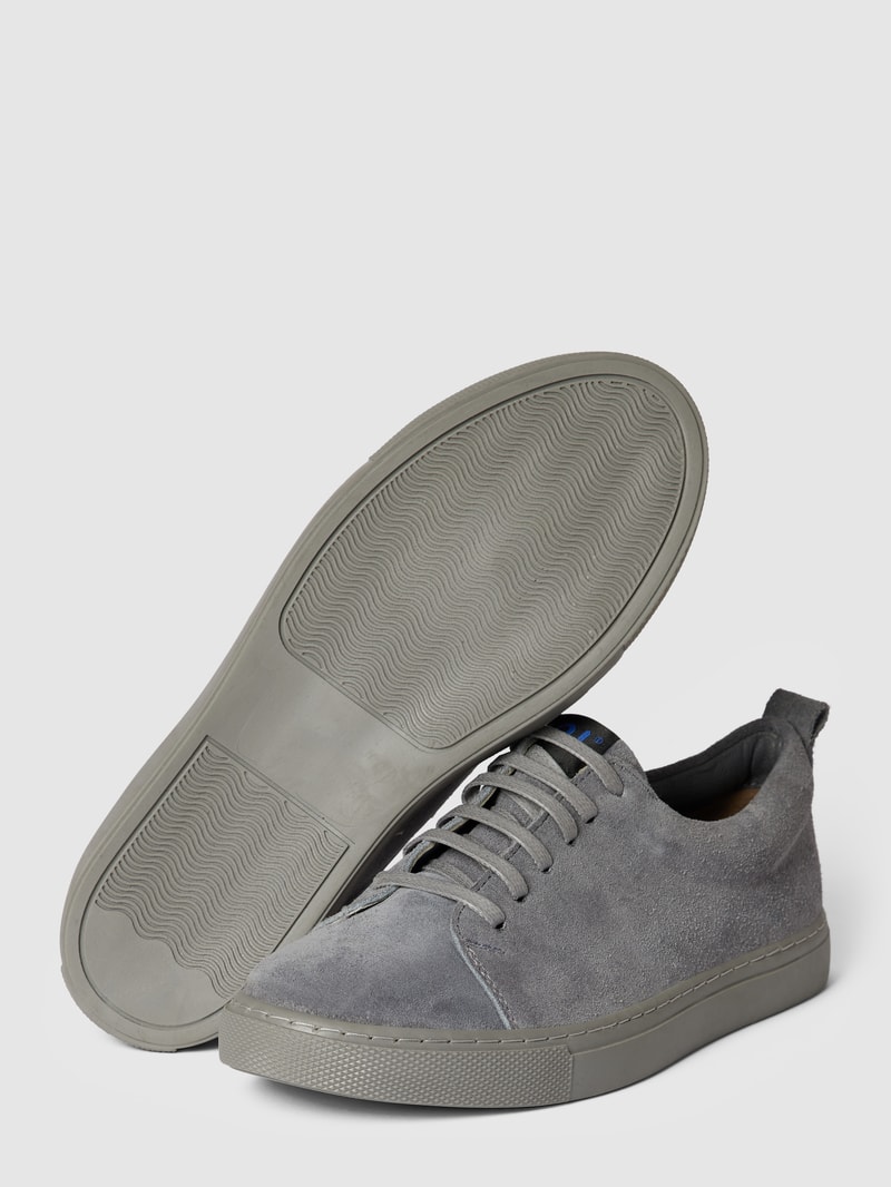 Sneaker aus Leder in hellgrau
