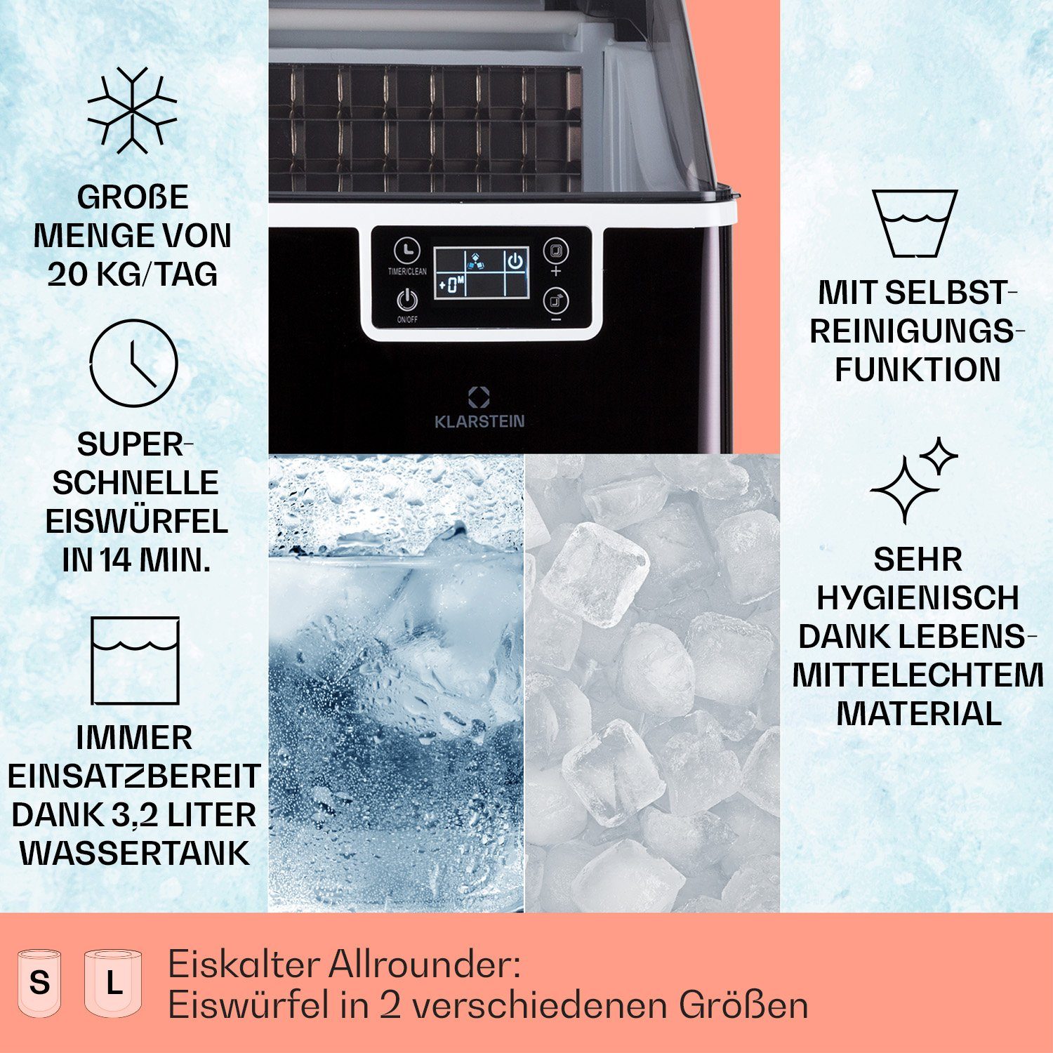 Klarstein Eiswürfelmaschine Chios