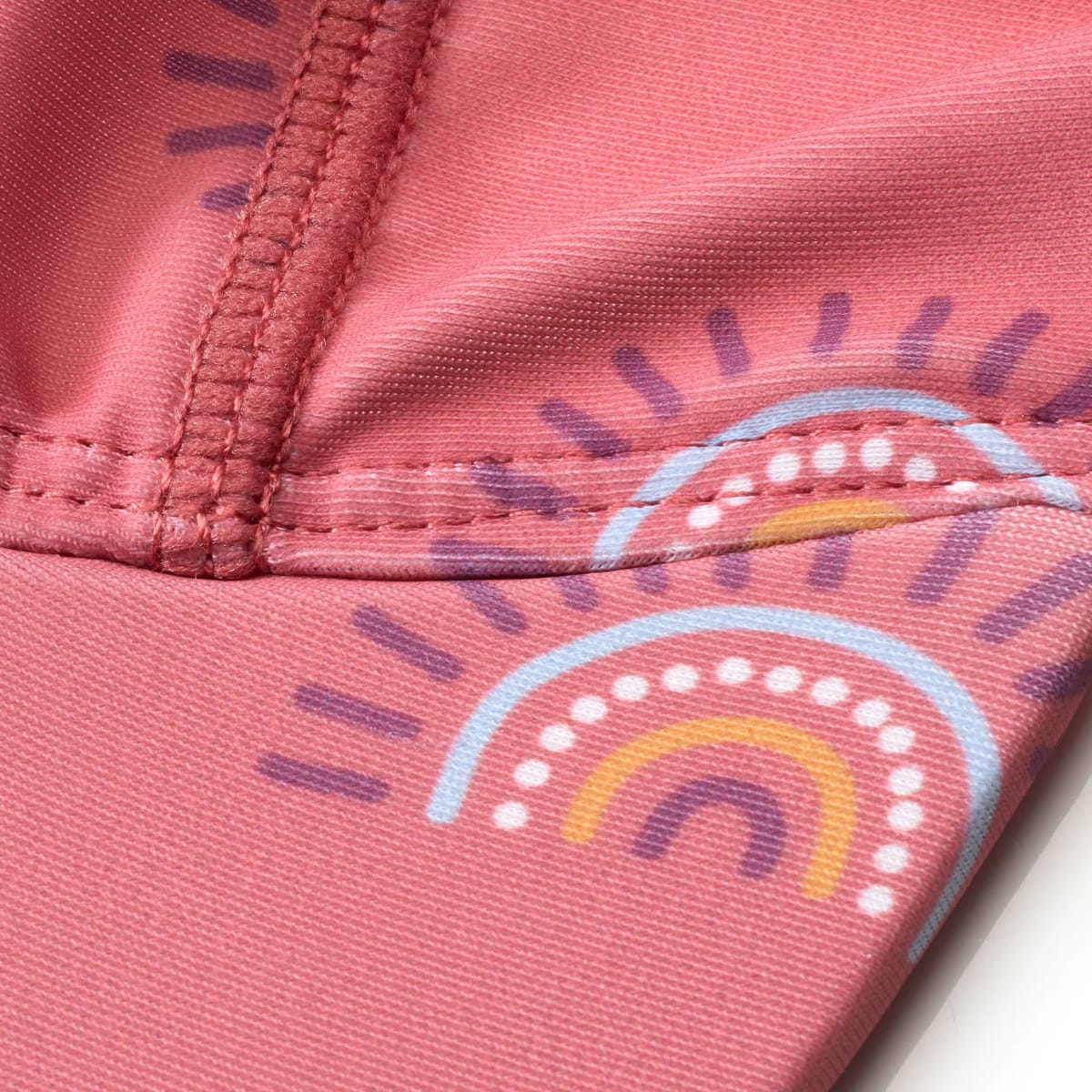 Bademütze mit Regenbogen-Muster, rosa, Gr. 48/49, 1 St