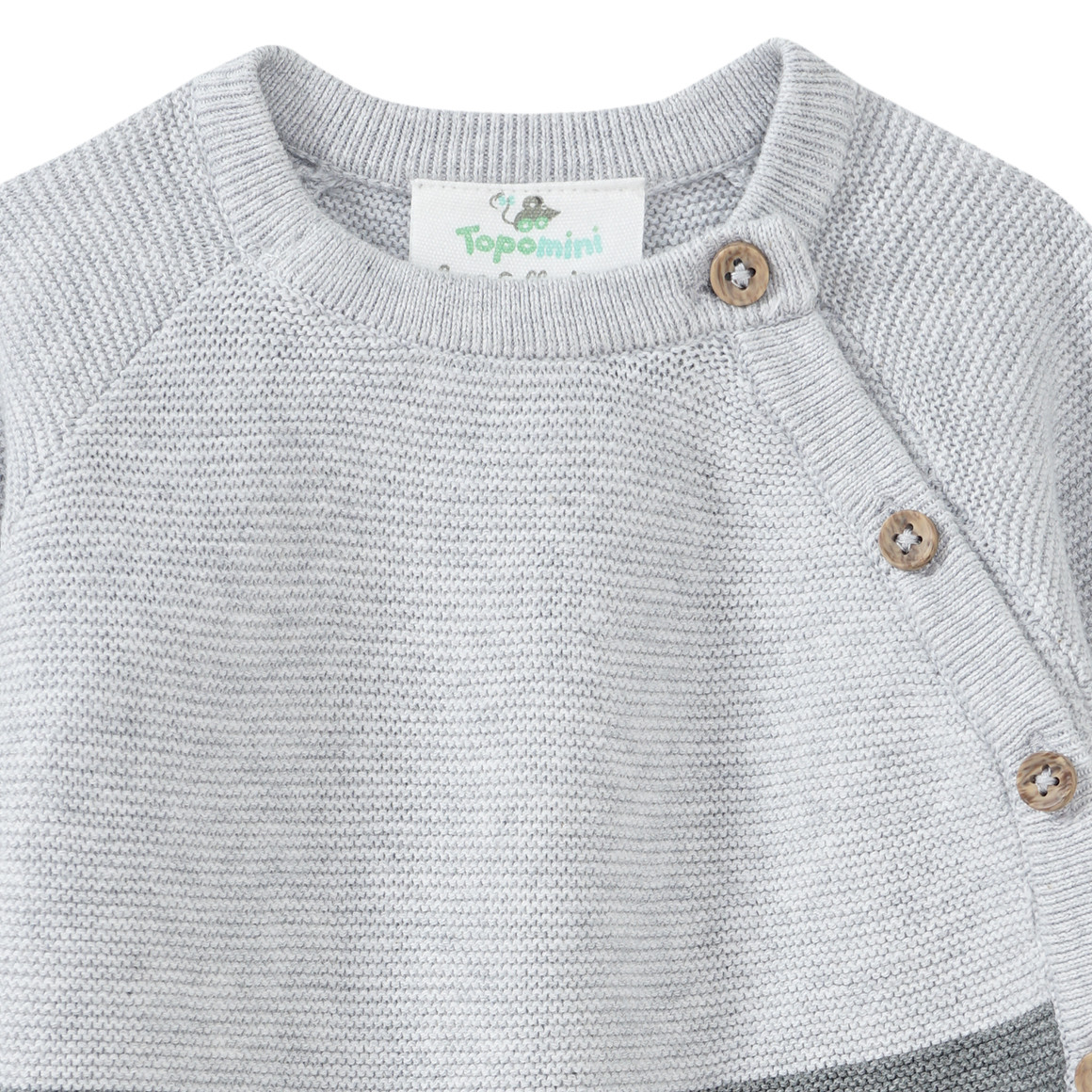 Newborn Strickpullover mit Farbteiler