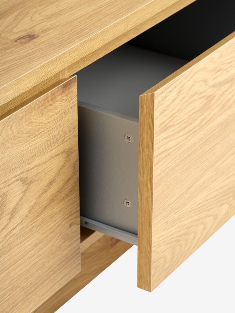 LIMFJORDEN TV cabinet LIMFJORDEN 2 drawers 1 door in warm oak color
