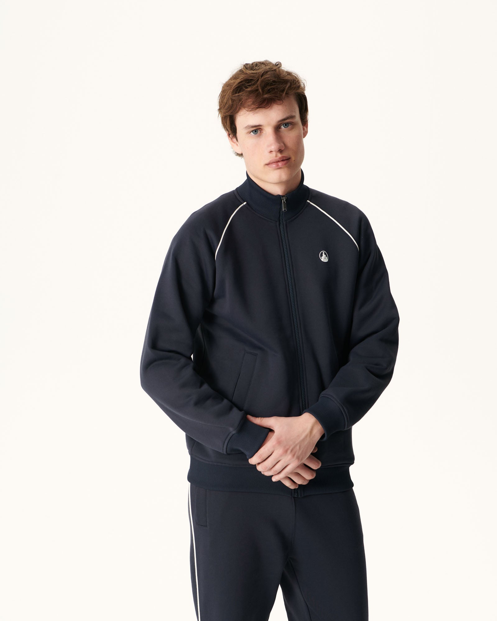 Veste zipée homme en coton biologique Marine Craig