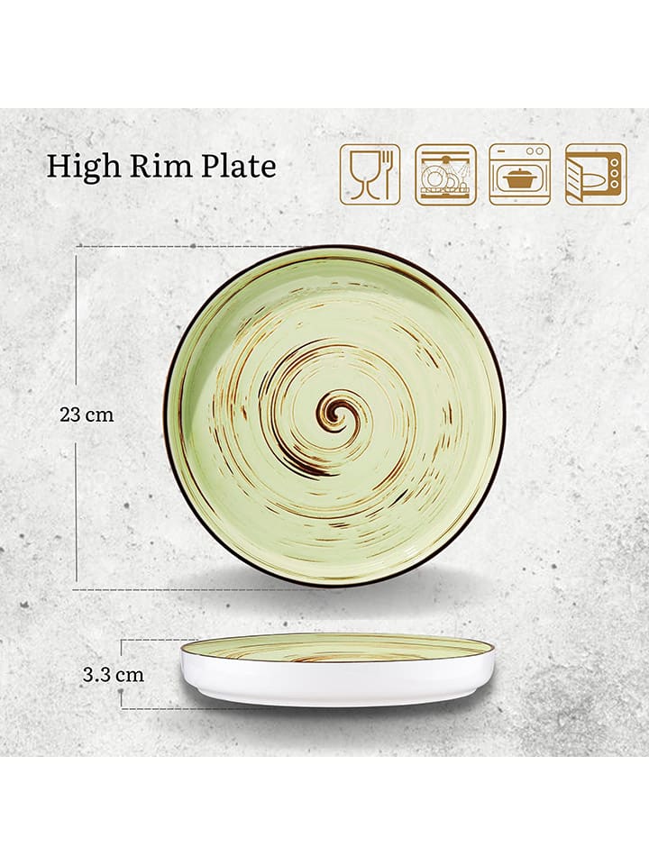 Wilmax 3er-Set: Dessertteller in Grün - Ø 23 cm günstig kaufen onesize