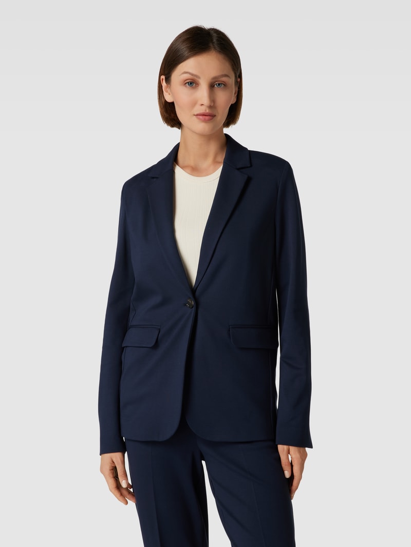 Blazer mit Pattentaschen in dunkelblau