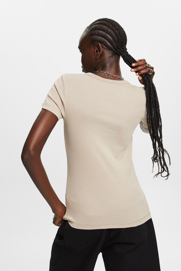 Rundhals-T-Shirt, 100 % Baumwolle