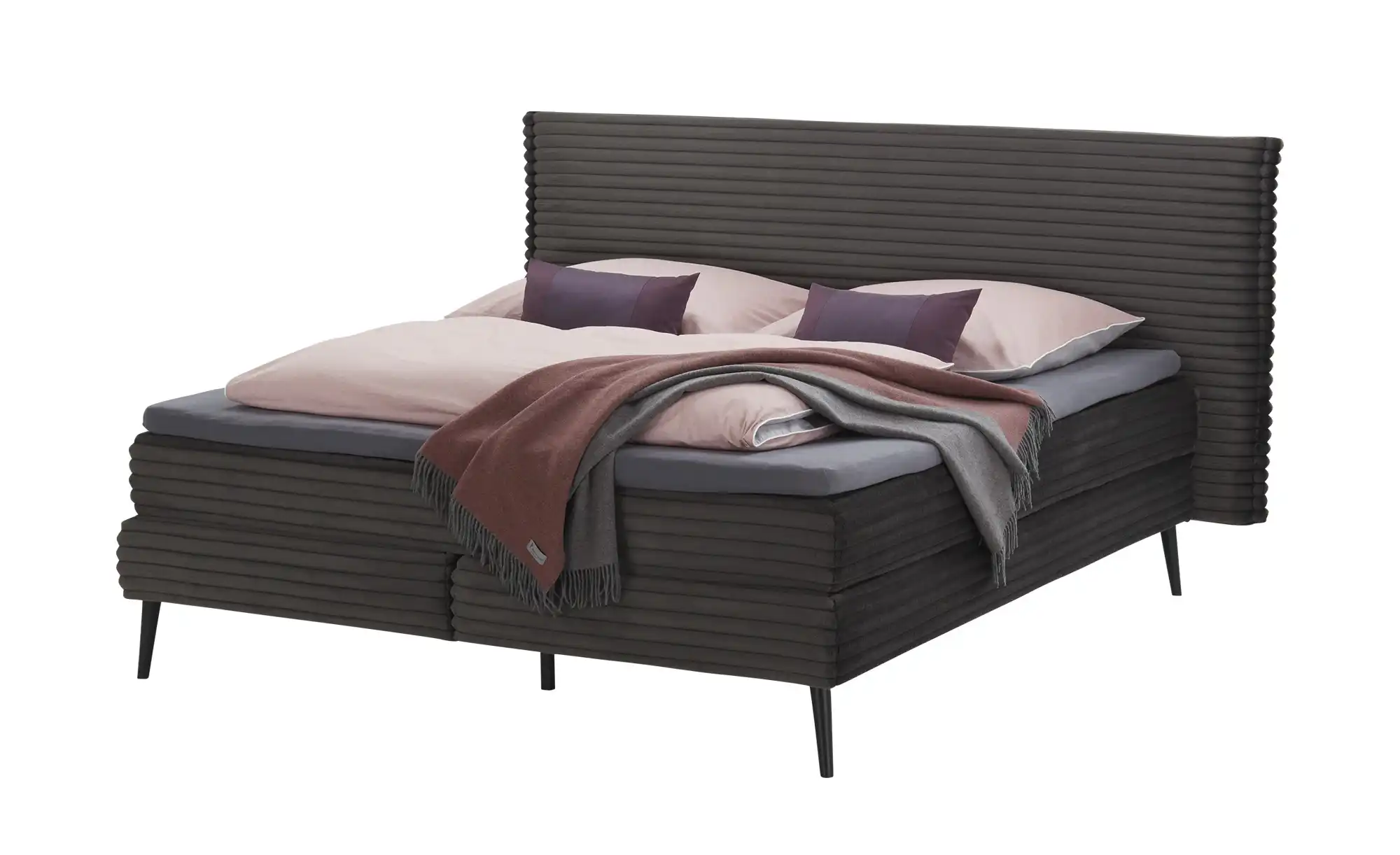 Twist Boxspringbett mit flauschigem Mega-Cordbezug Harper