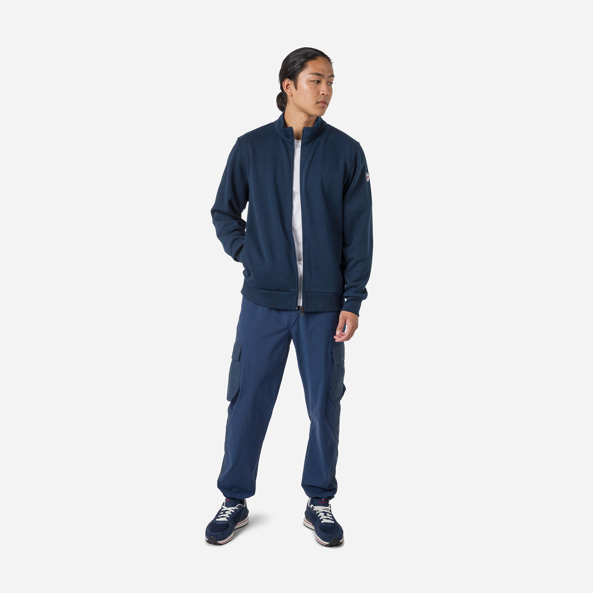 Sweat en coton zippé Logo Homme