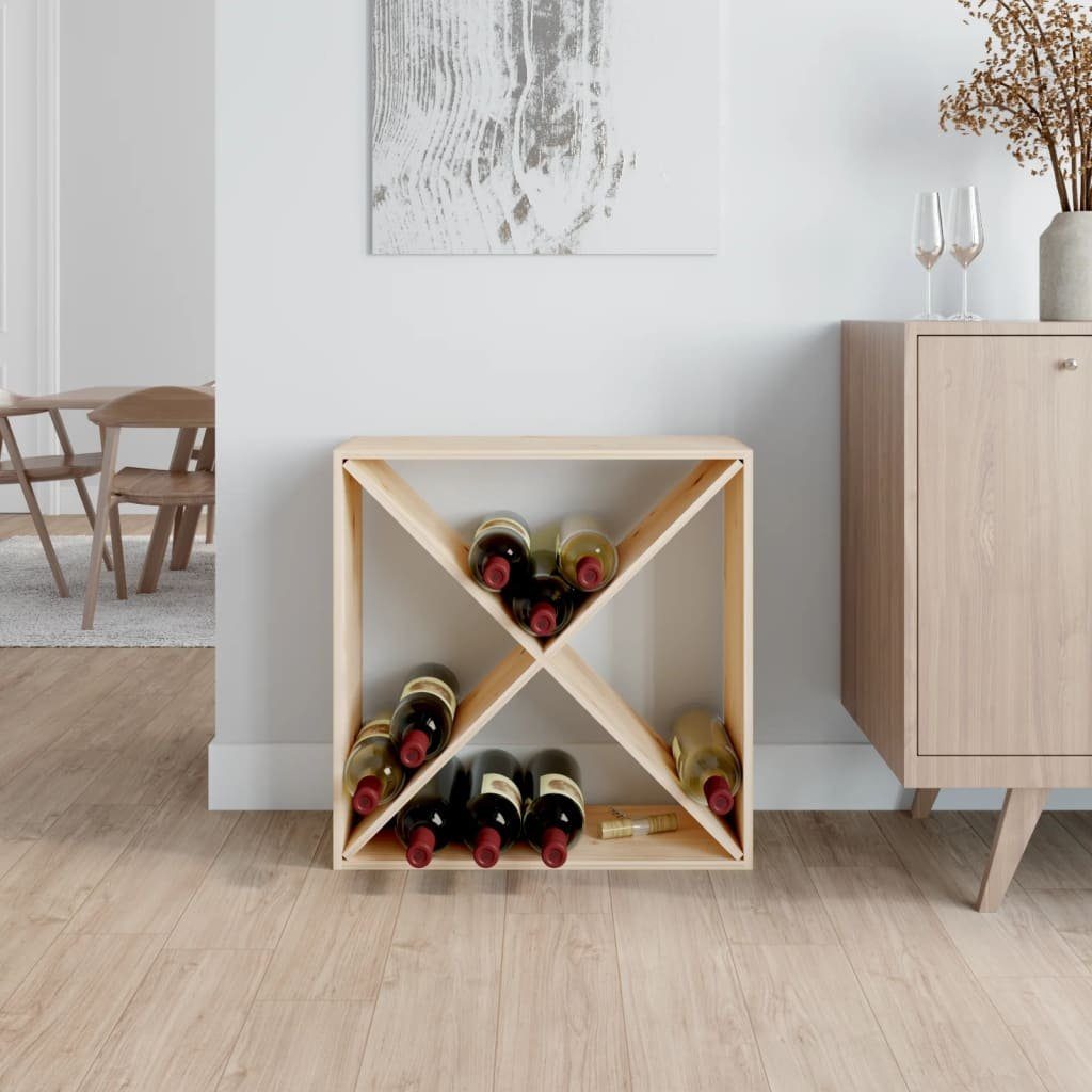 vidaXL Barschrank Weinregal 62x25x62 cm Massivholz Kiefer (1-St)