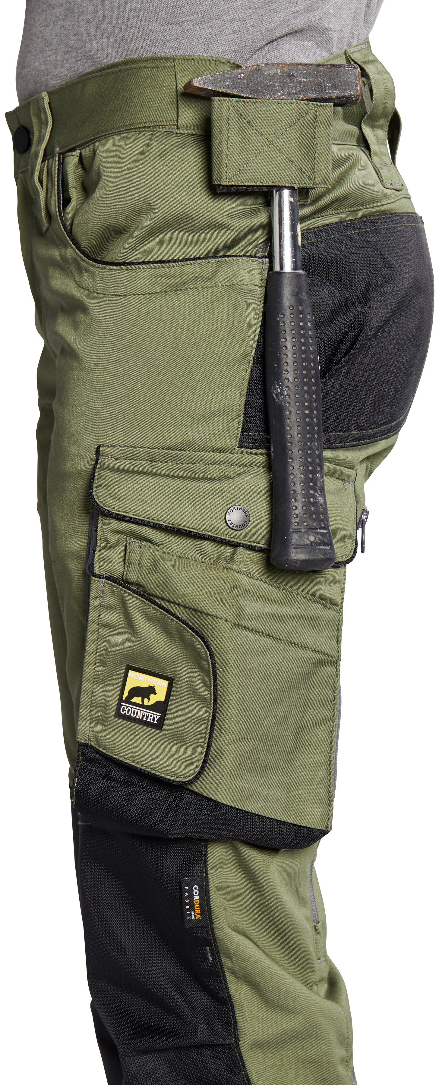 Northern Country Arbeitshose (langlebig durch 3-fach Innenbeinnaht + Verriegelungspunkte, 9 Taschen) für Damen mit Cordura®Verstärkungen und Reißverschlussbelüftung