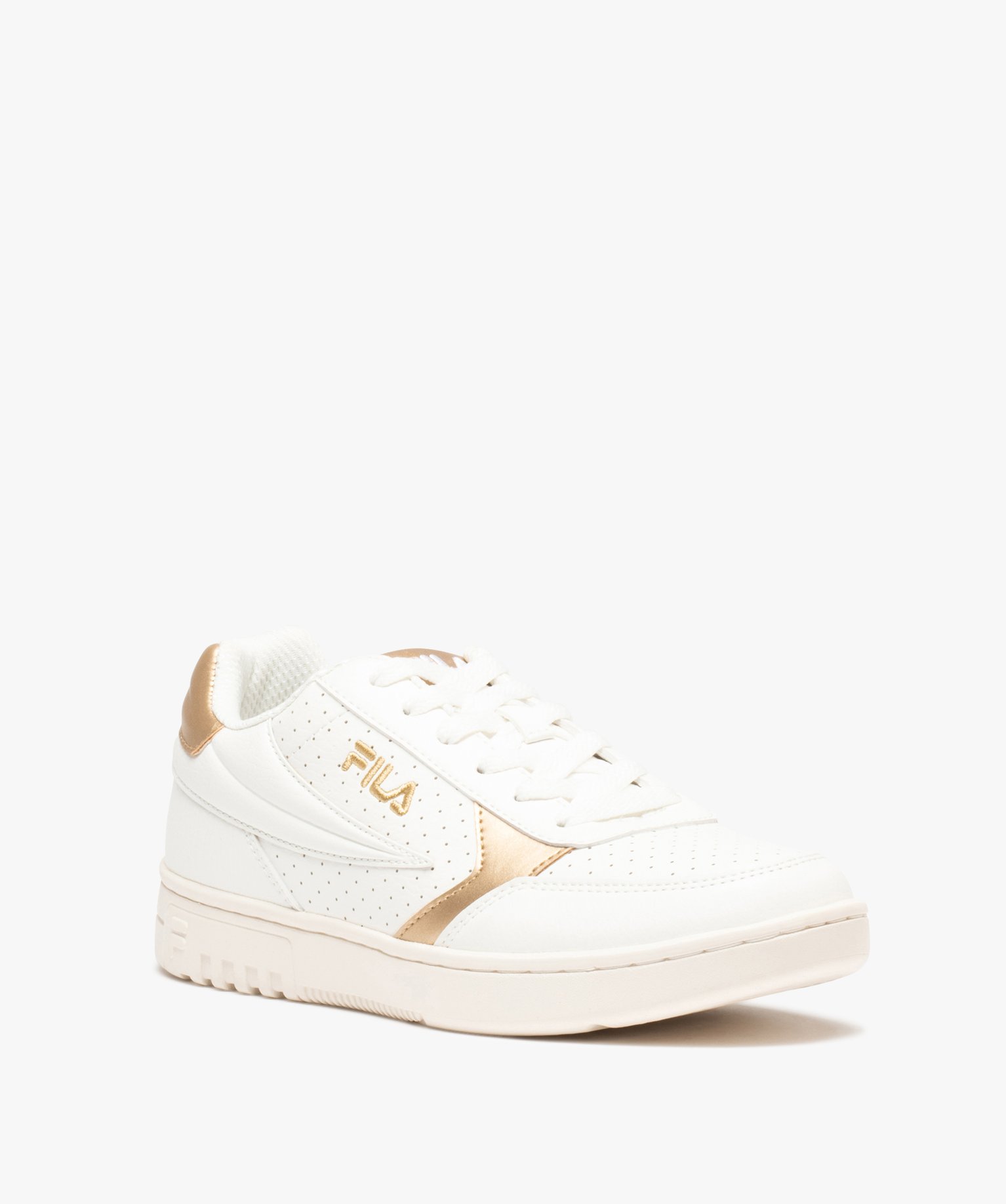 Baskets femme à lacets avec détails métallisés - Fila blanc | GEMO