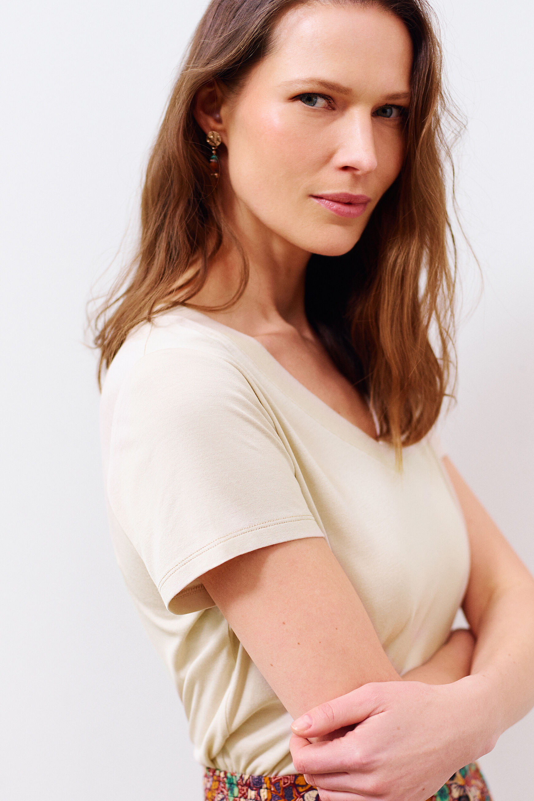 t-shirt anita ecru femme