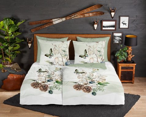 Wendebettwäsche Marjan, good morning, Biber, Flanell, 2 teilig, 100% Baumwolle/ Flanell (Biber)