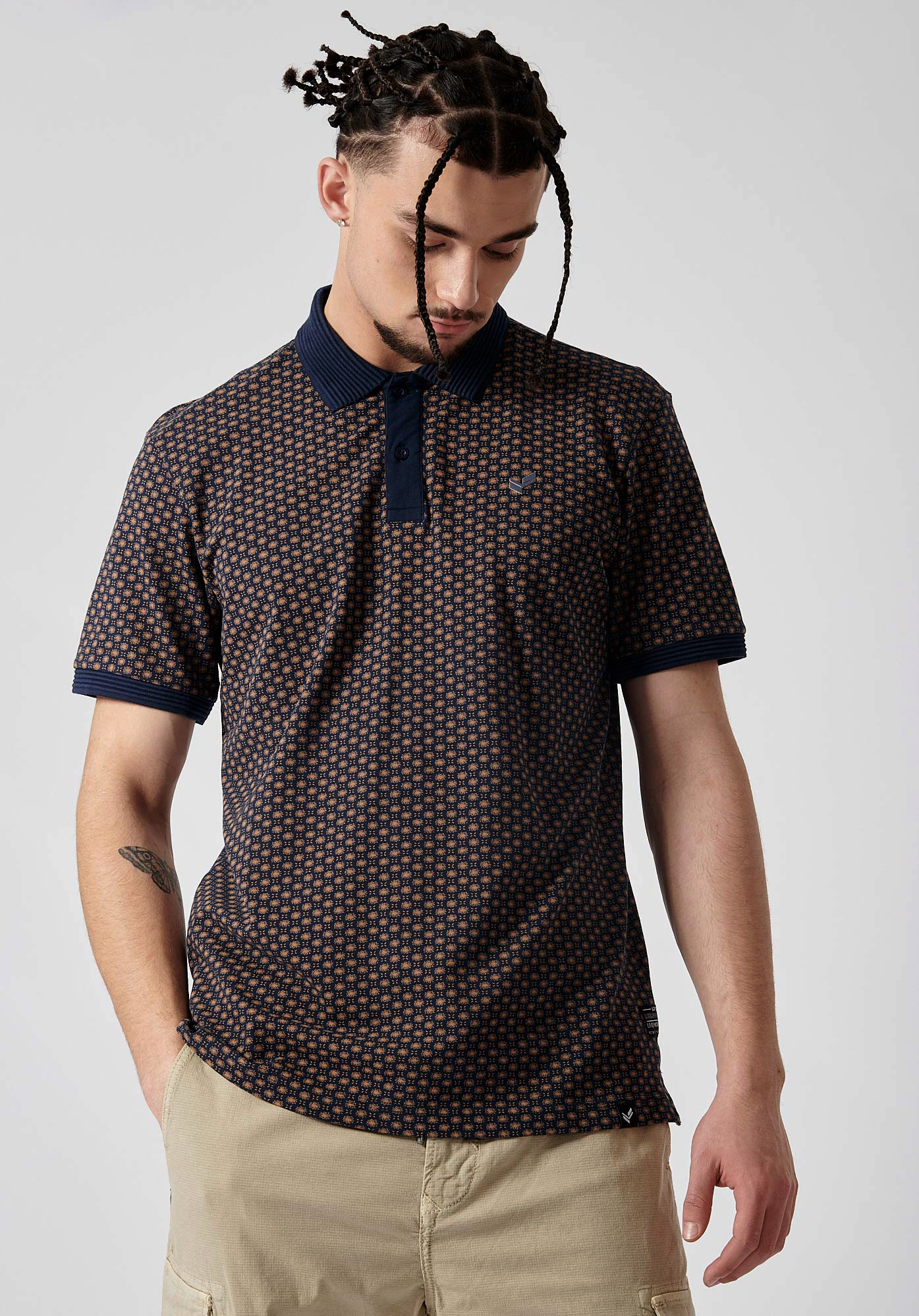 NORIS  Polo bleu homme 100% coton
