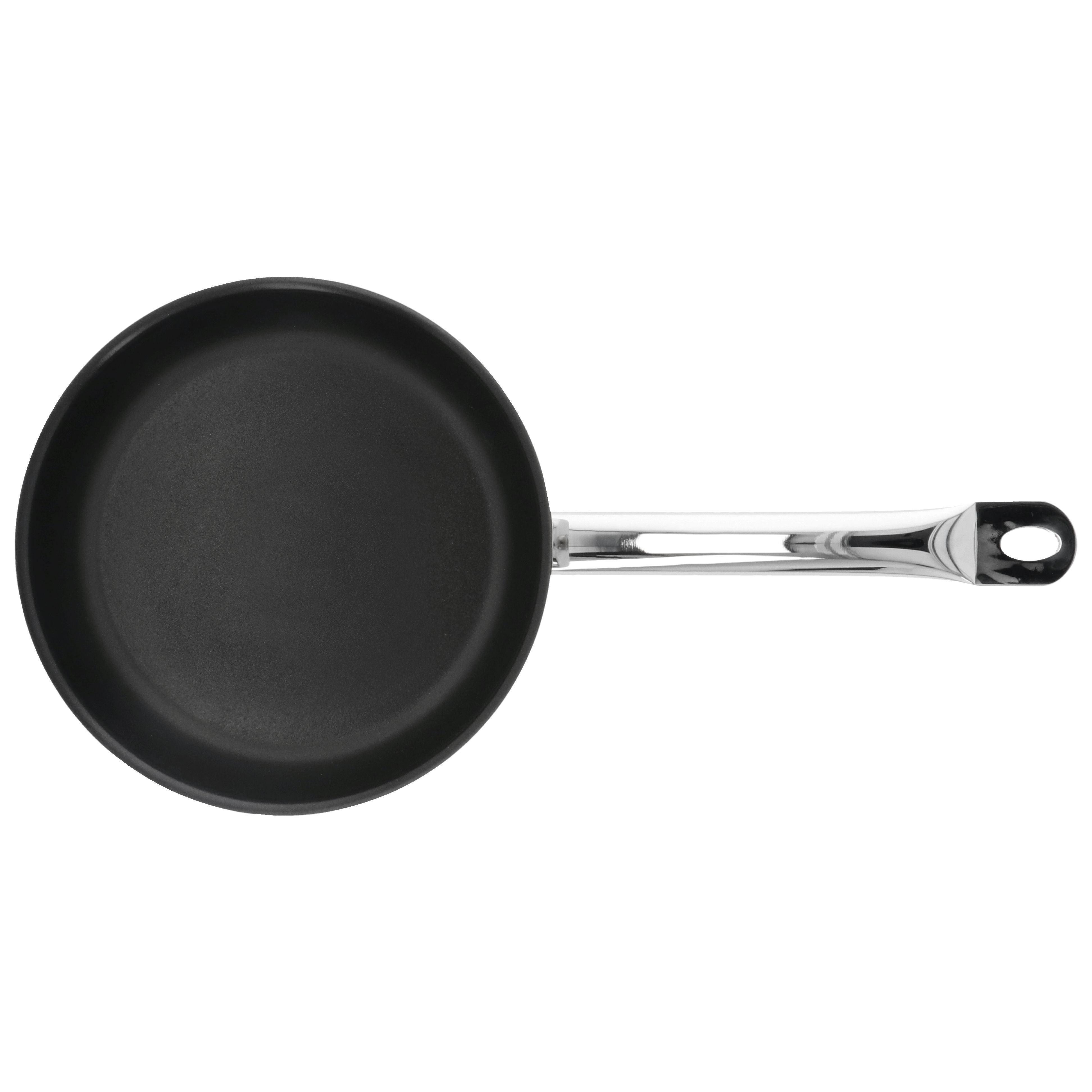 Bratpfanne 24 cm, 18/10 Edelstahl, Silber-Schwarz