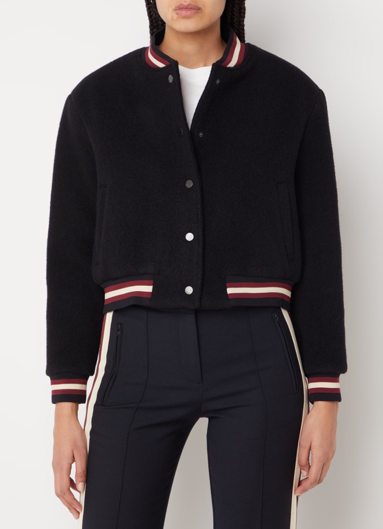 ba&sh Hugh wool bomber jacket with side pockets