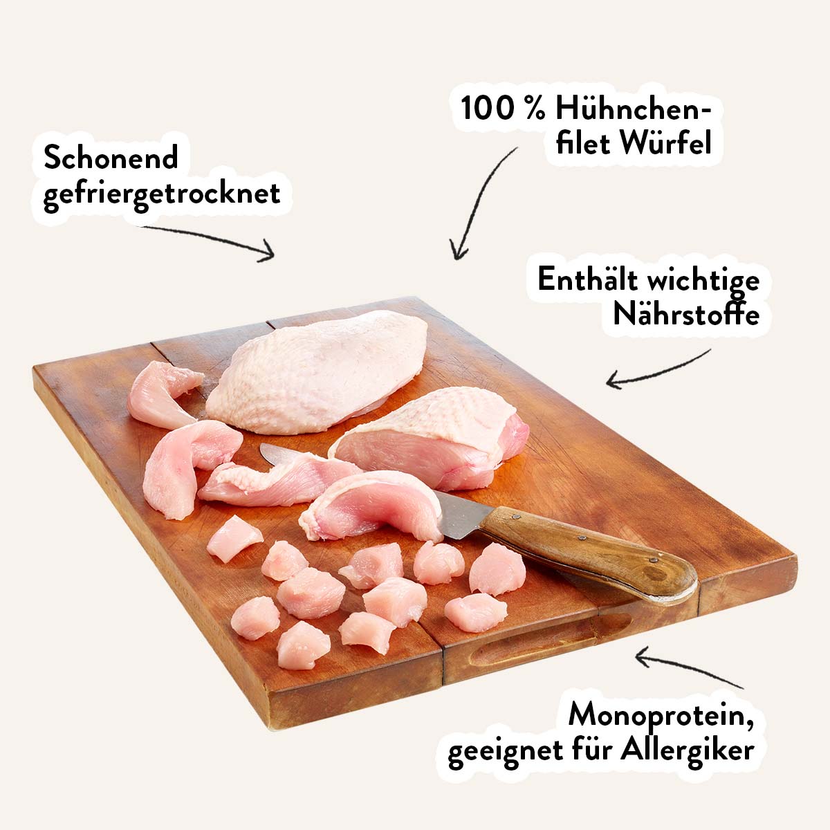 Dogs'n Tiger Mmmh Mmmh gefriergetrocknet Filet Huhn 30g