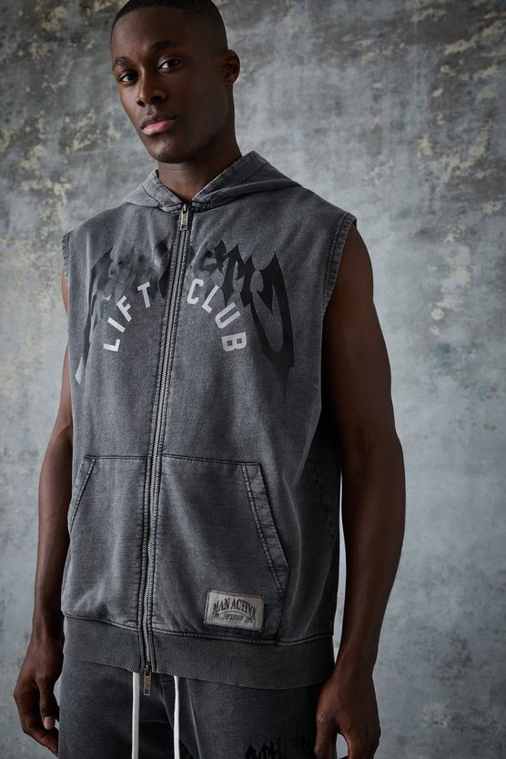 Ärmelloser Oversize Man Active Hoodie