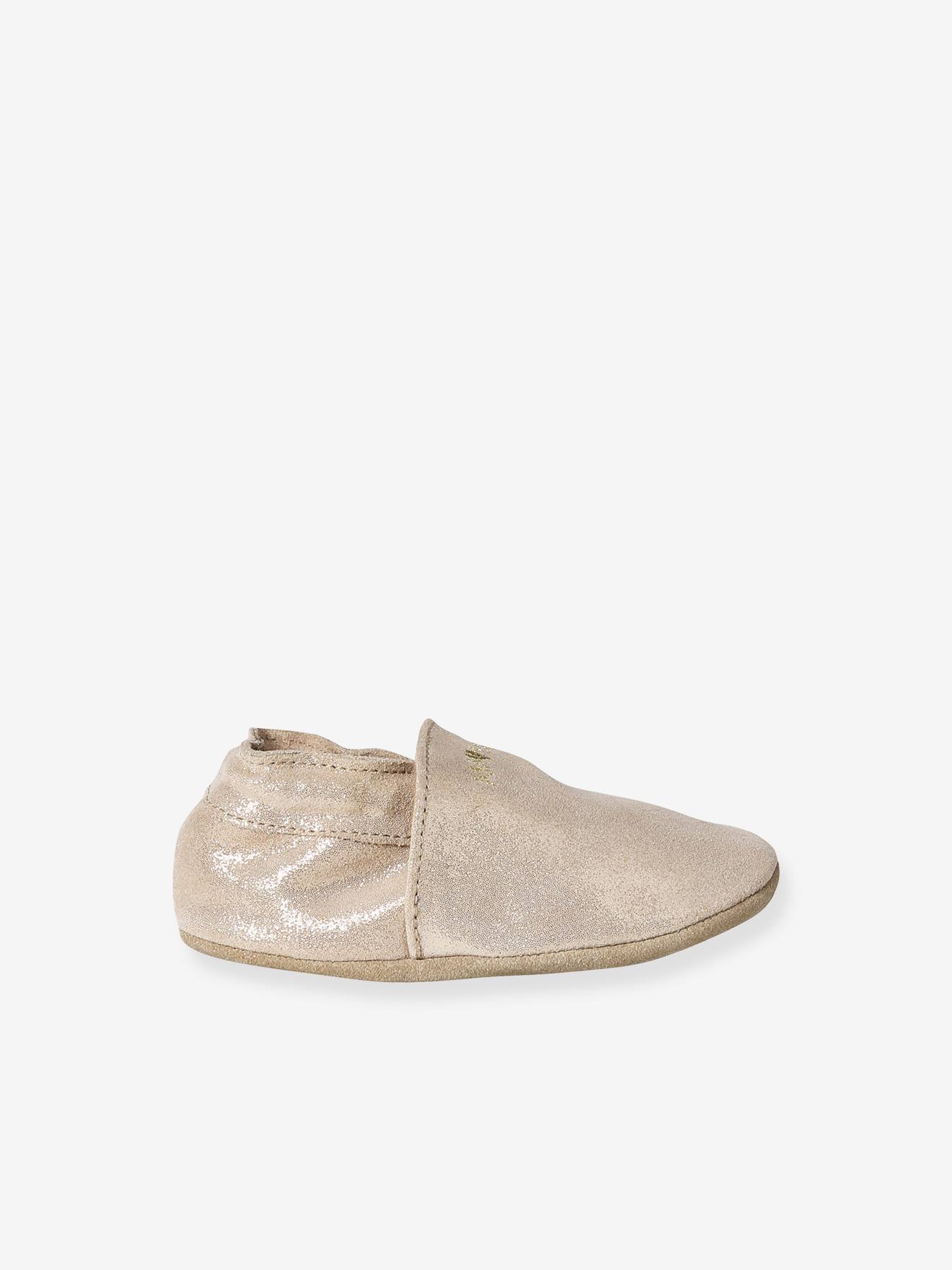 Vertbaudet Baby Hausschuh mit Gummizug - gold