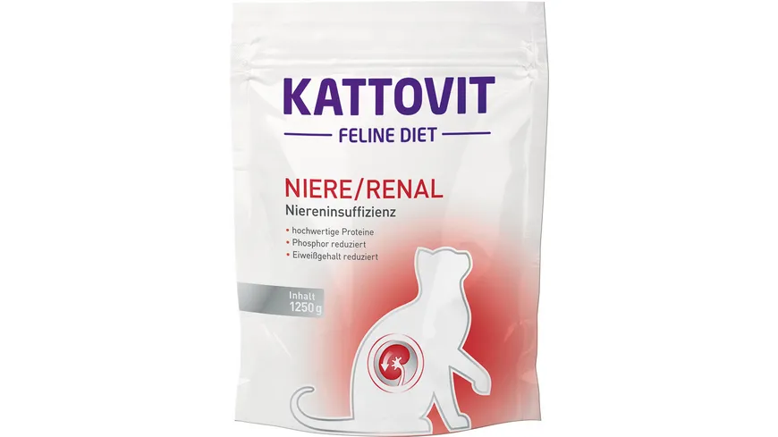 Kattovit Katzentrockenfutter Feline Niere/Renal 1.25 kg