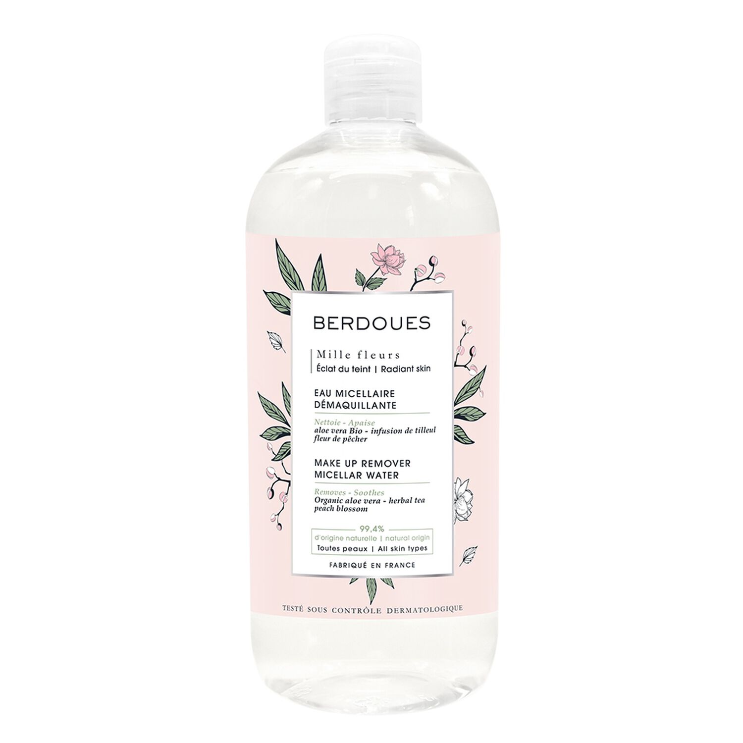 Berdoues Mille Fleurs Eclat Eau Micellaire Démaquillante Aloe Vera Bio