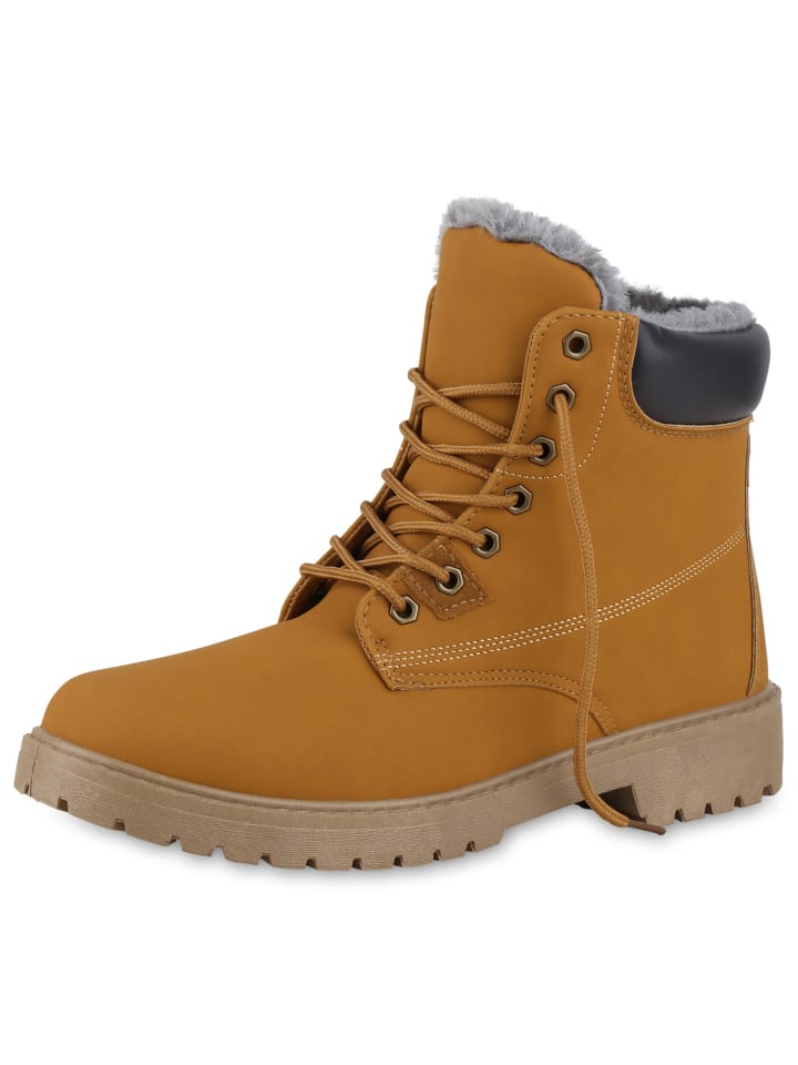 VAN HILL Worker Boots Derek in Hellbraun günstig kaufen