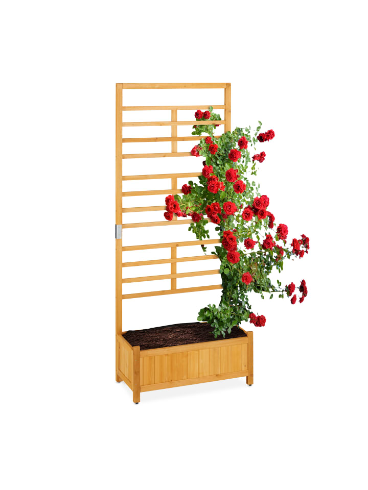 relaxdays Rankgitter mit Pflanzkasten - (B)71 x (H)171 x (T)31,5 cm günstig kaufen onesize