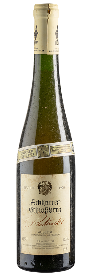 Schlossberg Ruländer Auslese Bestes Fass 1990