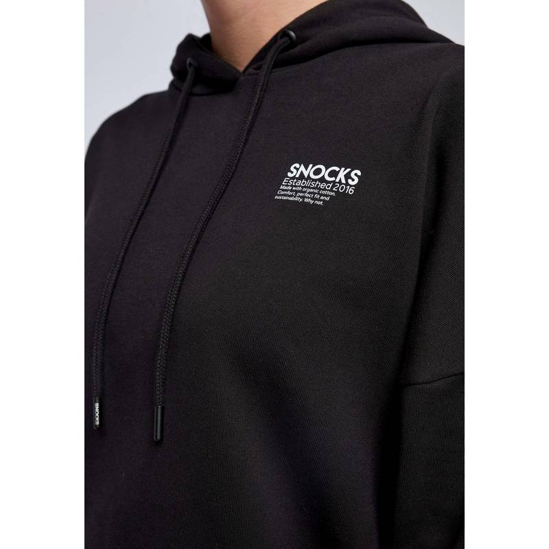 Snocks Oversized Crop Kapuzenpullover Hoodie Hoodie Damen