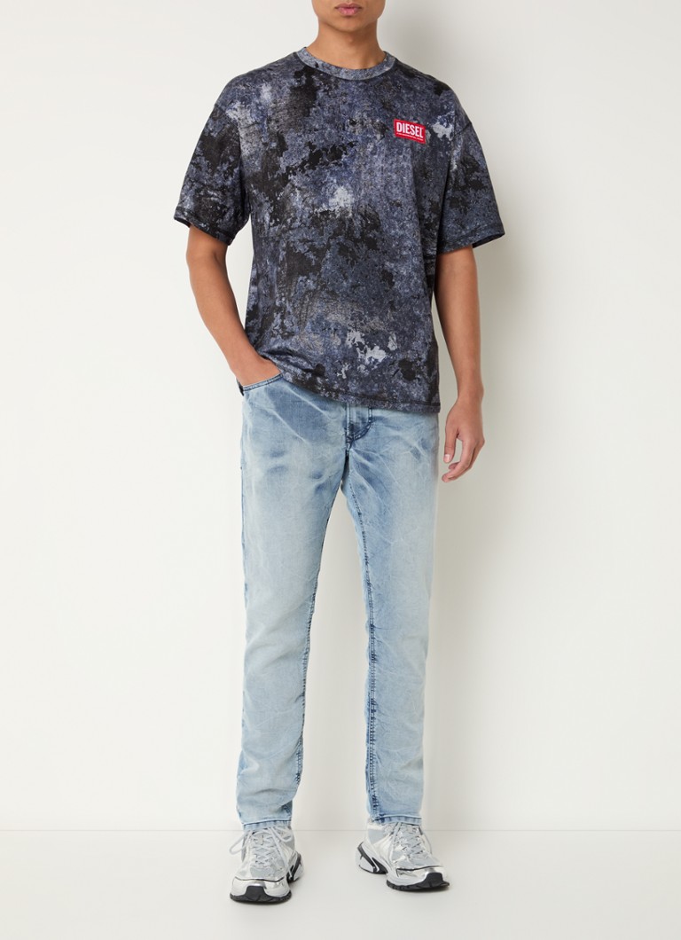 Diesel 2032 D-krooley slim fit denim jogging trousers in lyocell blend