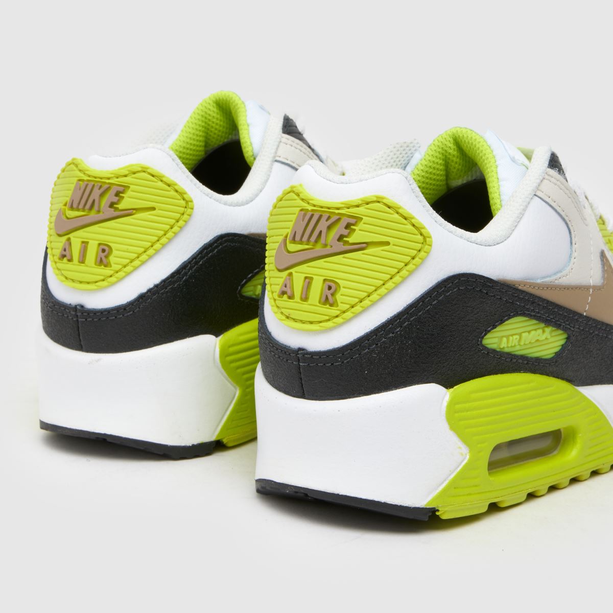 Nike vita multifärgade Air Max 90 ungdomsskor