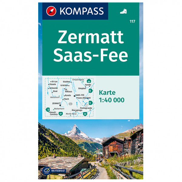 Kompass - Zermatt Saas-Fee - Wanderkarte