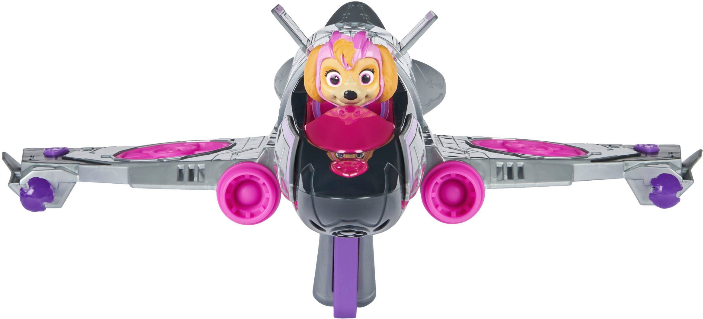 Spin Master Spielzeug-Flugzeug PAW Patrol, Der Mighty Kinofilm: Skyes Deluxe Superhelden-Jet, inkl. Skye Figur, mit Licht- und Soundeffekt