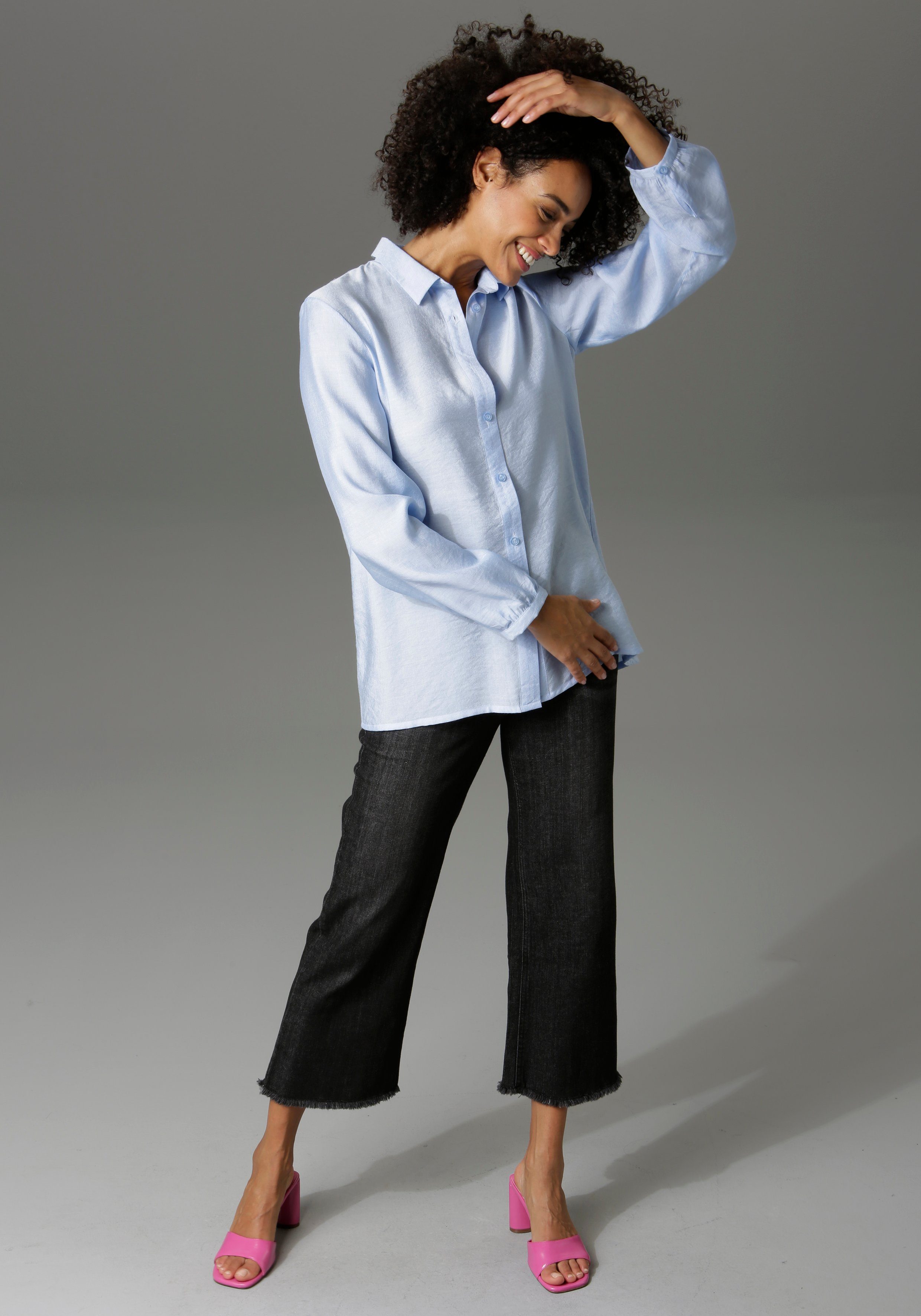 Aniston CASUAL 7/8-Jeans mit leicht ausgefranstem Beinabschluss