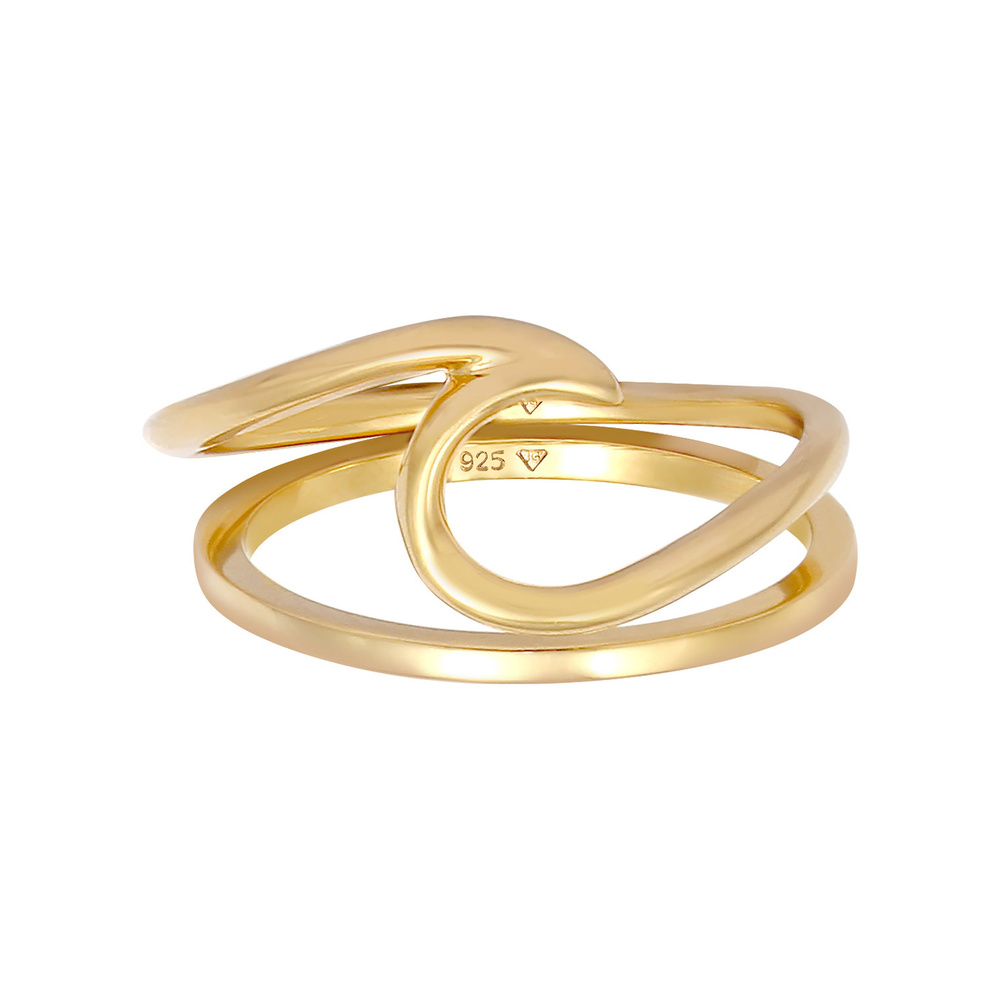 Elli Elli Bague Femmes Set Vague Basique Maritime en Argent Sterling 925 Bague
