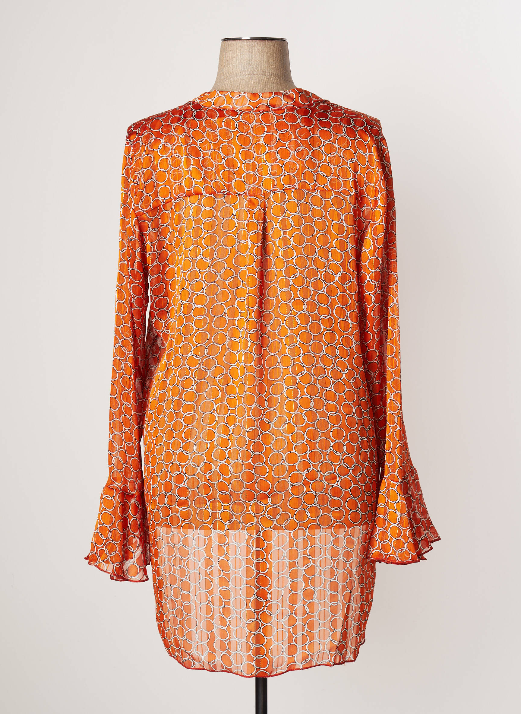 Multiples Tuniquemanchelongue Femme couleur orange