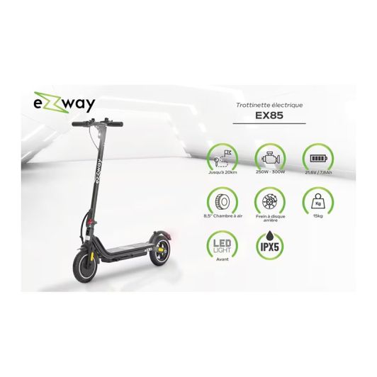 Hulajnoga elektryczna EZWAY EX 85 – stan odnowiony, doskonały