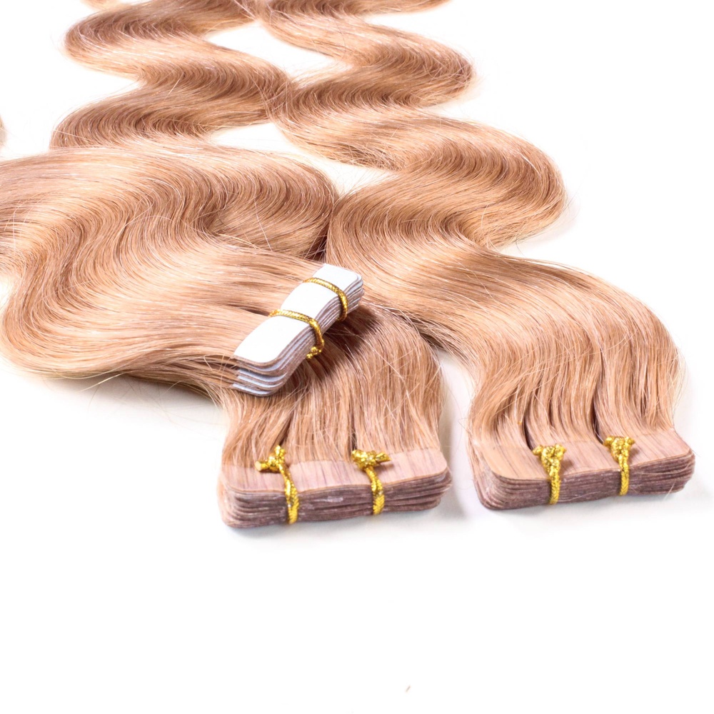 hair2heart Extensions adhésives cheveux naturels #12 Blond miel extensions