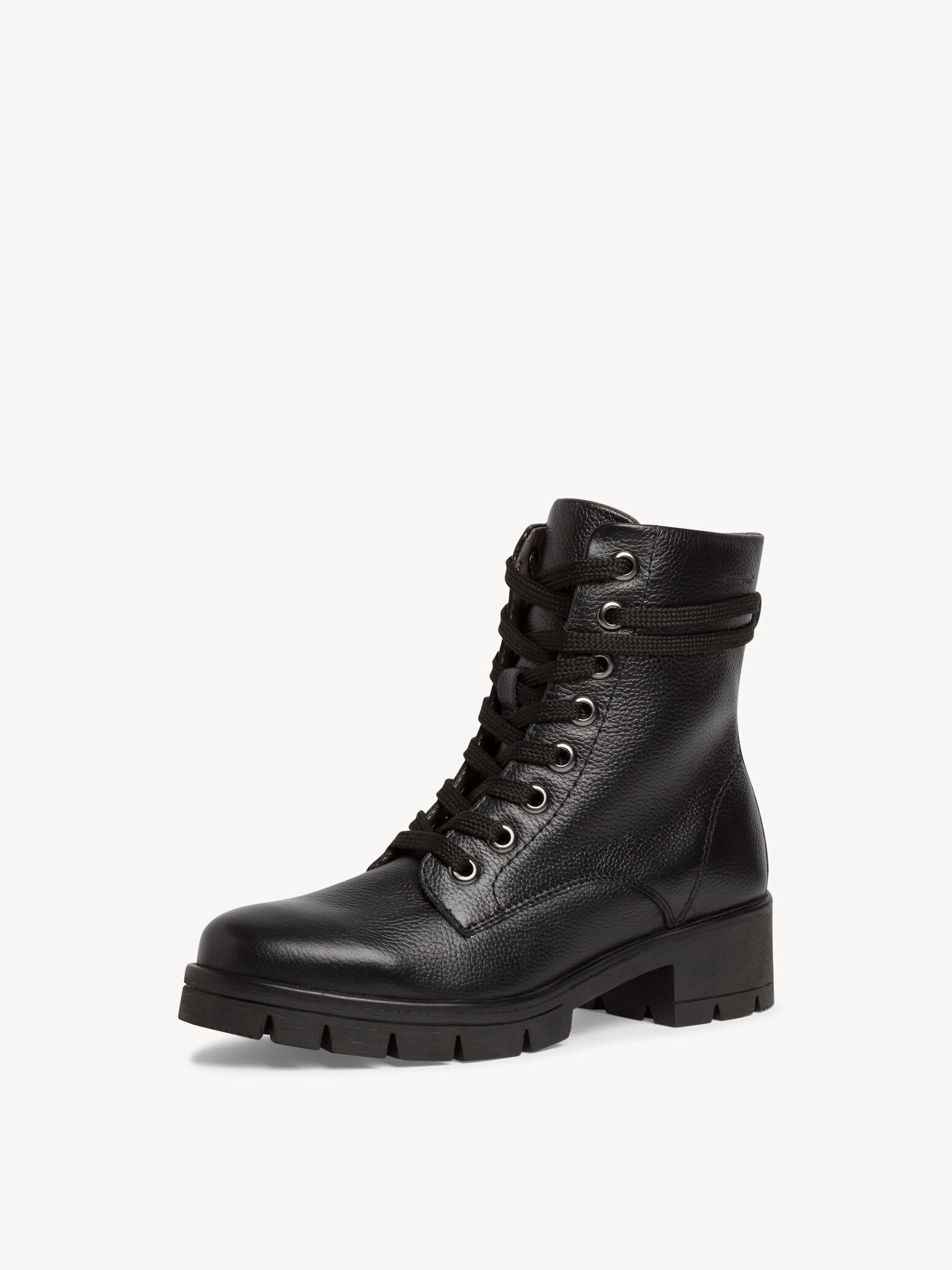 Bottine en cuir - noir
